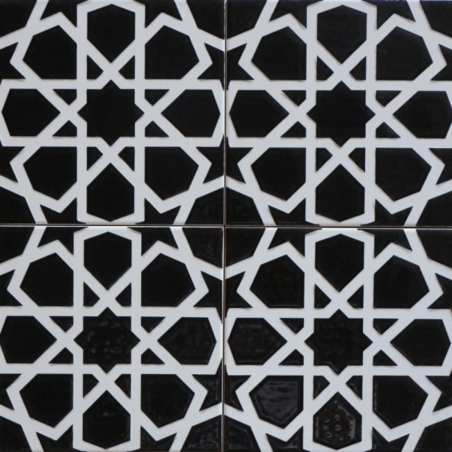 ÇİNİ KAROLAR 20X20 D-89 Siyah Zemin